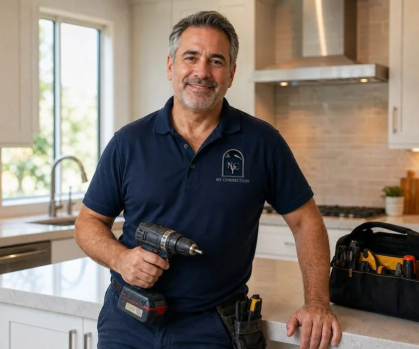 Handyman completing a home repair project in Charlotte, NC